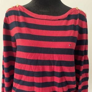 Tommy Hilfiger women's sweater red and blue size large tee